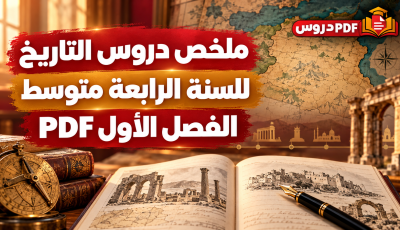 ملخص دروس التاريخ للسنة الرابعة متوسط الفصل الأول PDF